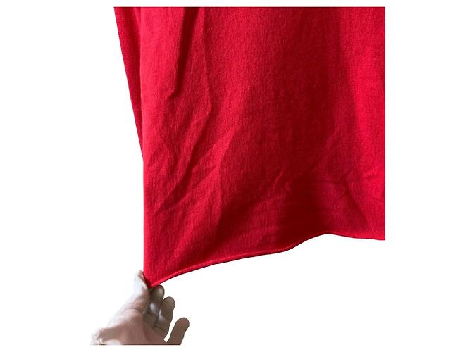 Autre Marque Lucien pellat-finet Woll-Kaschmir-Langarmstrick Rot - Ansicht 4