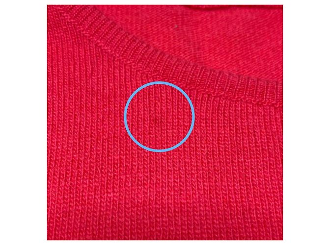 Autre Marque Lucien pellat-finet Woll-Kaschmir-Langarmstrick Rot - Ansicht 9