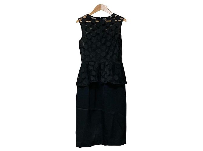 Autre Marque Grace Class Mini-Tüllkleid mit Punkten Schwarz - Ansicht 2