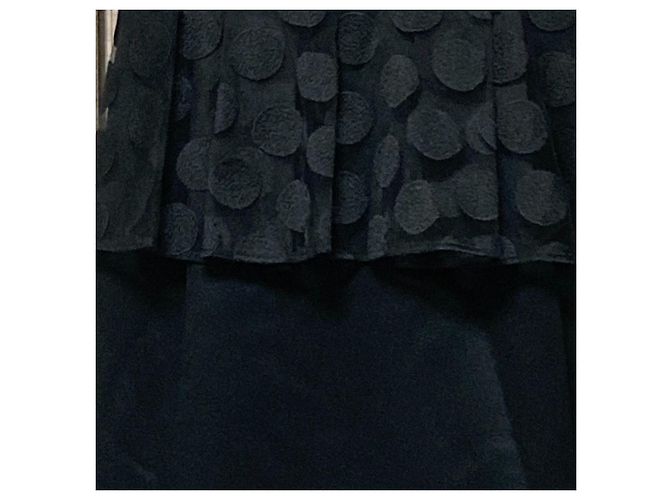 Autre Marque Grace Class Mini-Tüllkleid mit Punkten Schwarz - Ansicht 3