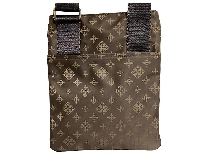 Autre Marque Borsa a tracolla in jacquard monogram russet Marrone - vista 2