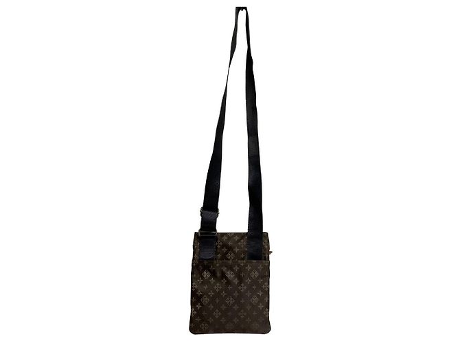 Autre Marque Borsa a tracolla in jacquard monogram russet Marrone - vista 4