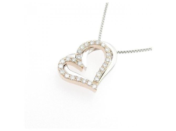 Autre Marque Collar Corazón de Diamante Au750 Dorado - vista 3