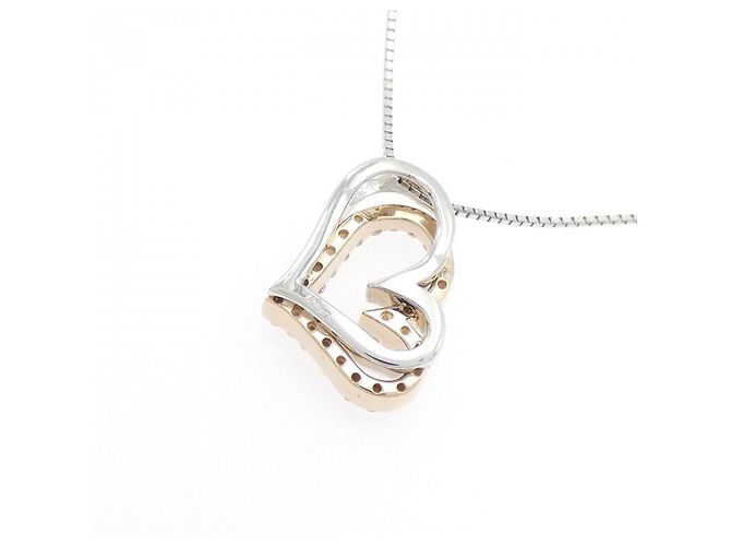 Autre Marque Collar Corazón de Diamante Au750 Dorado - vista 4