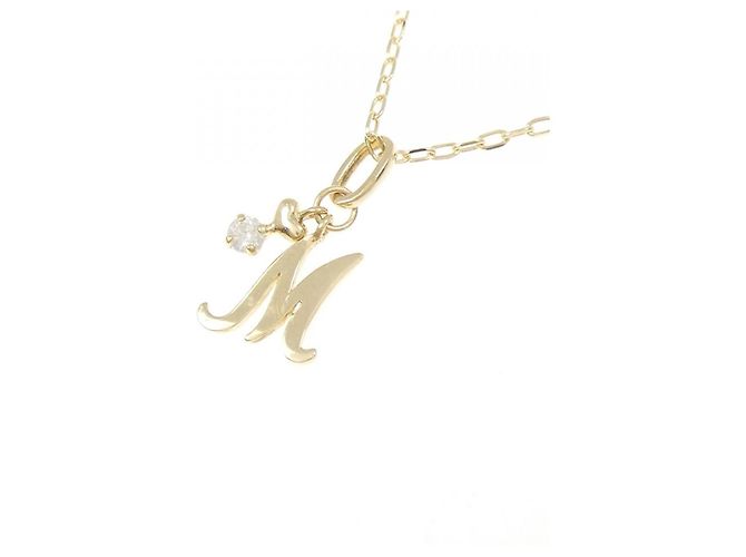 Autre Marque Collana Initial M Diamond Au750 D'oro - vista 3