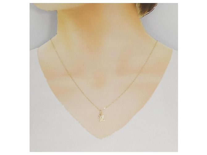 Autre Marque Collana Initial M Diamond Au750 D'oro - vista 6