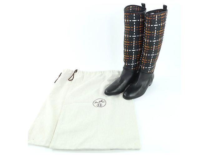 Hermès Lederstiefel 37.5 Schwarz - Ansicht 2