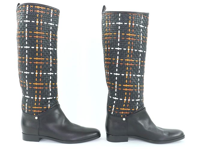 Hermès Lederstiefel 37.5 Schwarz - Ansicht 4