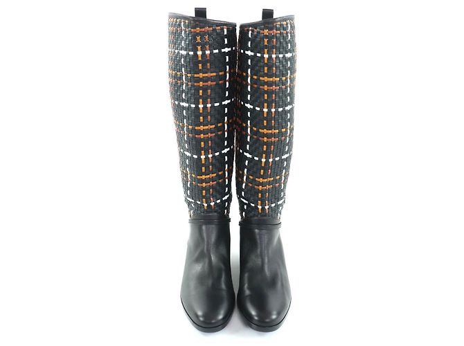 Hermès Lederstiefel 37.5 Schwarz - Ansicht 7