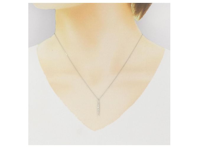 Autre Marque Collana in platino e diamanti Argento - vista 6