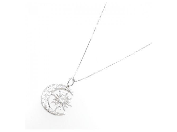 Autre Marque Collana in oro bianco 10K e diamanti Argento - vista 2