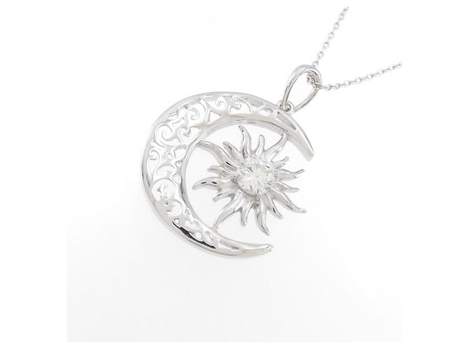Autre Marque Collana in oro bianco 10K e diamanti Argento - vista 3