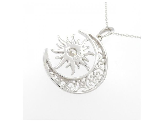 Autre Marque Collana in oro bianco 10K e diamanti Argento - vista 4
