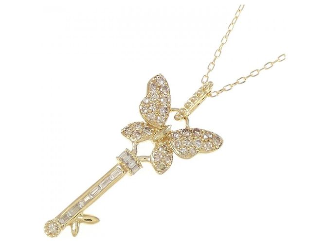 Autre Marque Collana Butterfly Key in Oro Au750 e Diamanti D'oro - vista 3
