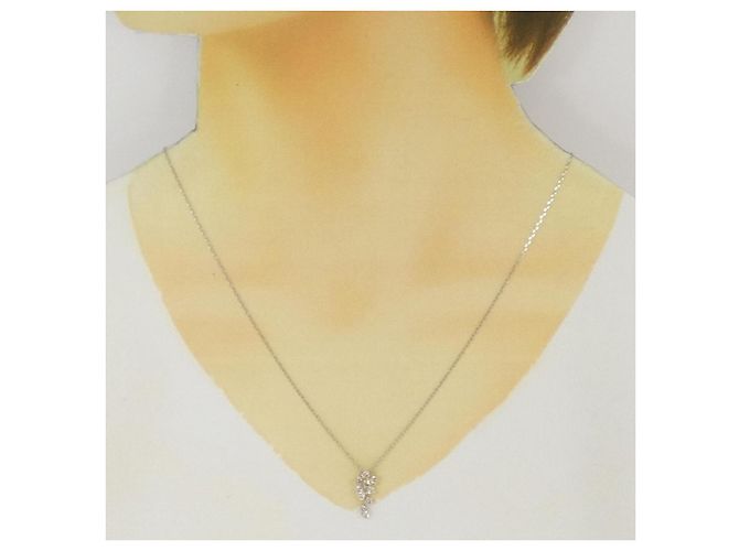 Autre Marque Collana di Diamanti 0.50CT PT950 PT850 Argento - vista 6