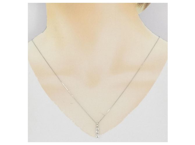 Autre Marque Collana di Diamanti PT900 PT850 Argento - vista 6