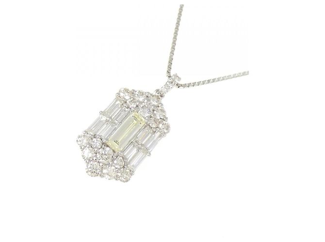 Autre Marque Collana di Diamanti PT900 PT850 Argento - vista 3