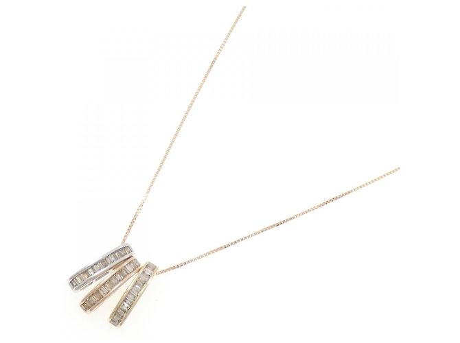 Autre Marque Dreifarbige Diamantkette Au750 Golden - Ansicht 2