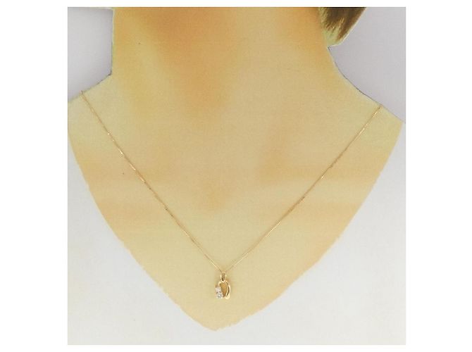 Autre Marque Au750 Diamant-Halskette Golden - Ansicht 6