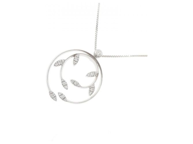 Autre Marque Collana in oro bianco e diamanti Au750 Argento - vista 3