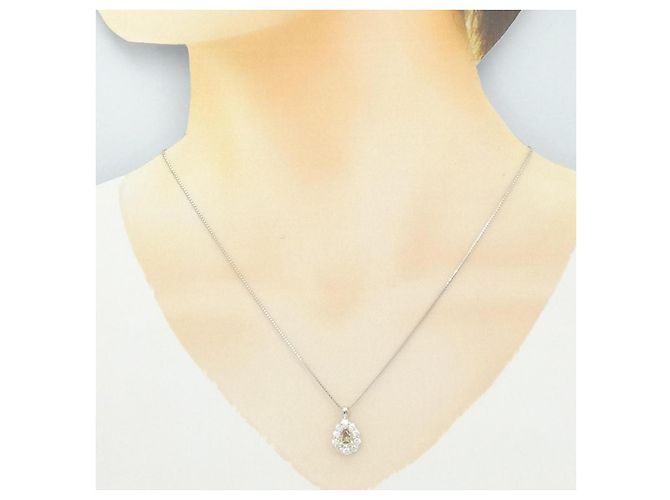 Autre Marque Collier en diamant PT900 PT850 Argenté - vue 6