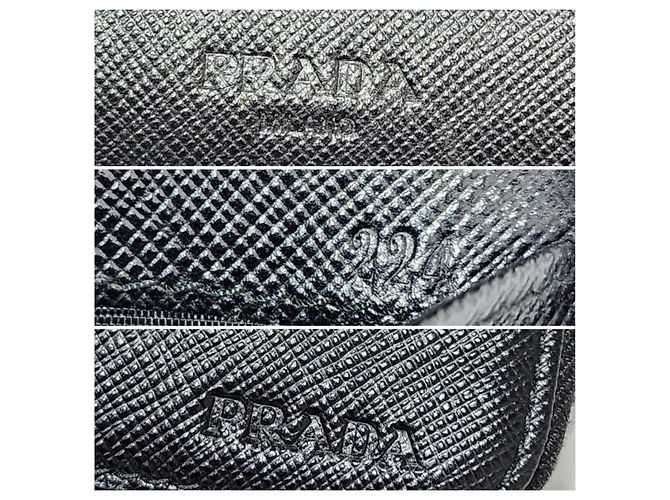 Portafoglio da viaggio PRADA Saffiano Metal Zip Around Nero - vista 2