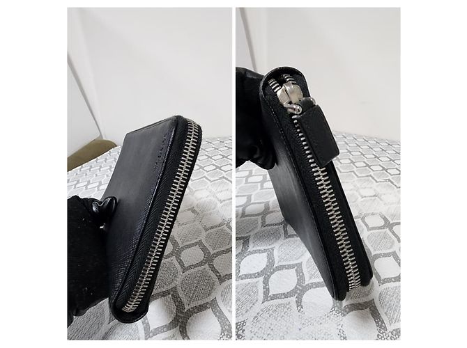 Portafoglio da viaggio PRADA Saffiano Metal Zip Around Nero - vista 6