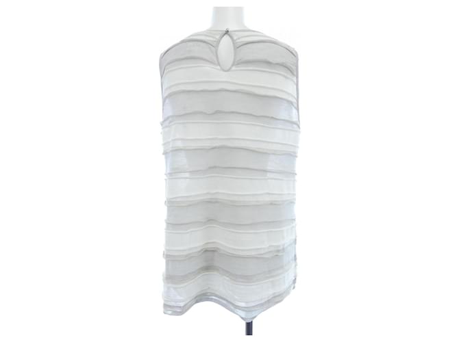 Timeless Top Chanel Castaño Blanco - vista 2