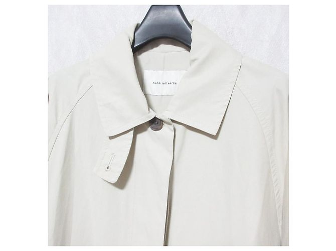 Autre Marque Abrigo nano universe Water Repellent Pollen Guard Stainless Collar Coat Beige - vista 4
