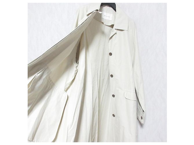 Autre Marque Abrigo nano universe Water Repellent Pollen Guard Stainless Collar Coat Beige - vista 5