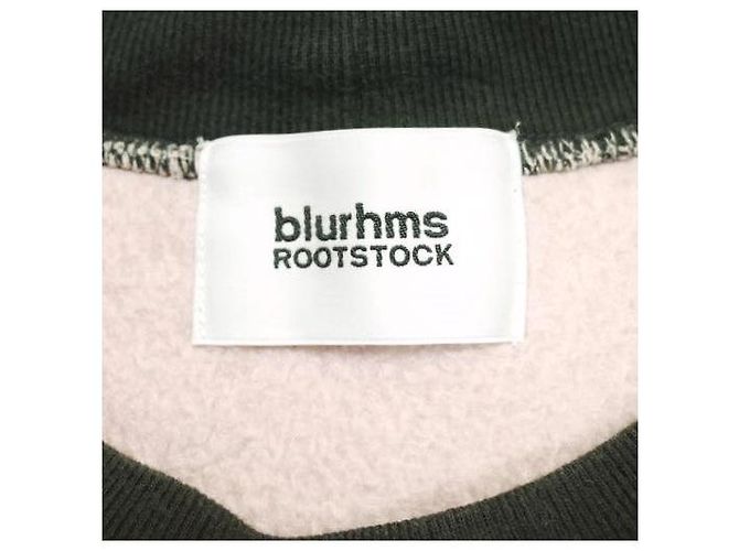 Autre Marque Sweatshirt mit Rundhalsausschnitt blurhms ROOTSTOCK Back Fleece Sweat Crew-neck P/O aus Baumwolle und Polyester Braun Anthrazitgrau - Ansicht 3