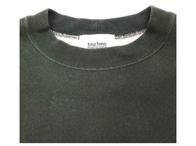 Autre Marque Sweatshirt mit Rundhalsausschnitt blurhms ROOTSTOCK Back Fleece Sweat Crew-neck P/O aus Baumwolle und Polyester Braun Anthrazitgrau - Ansicht 4