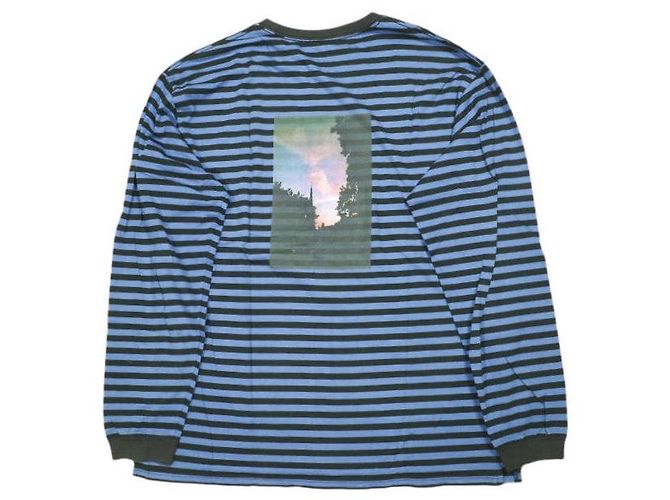 Autre Marque Camiseta de manga larga VAINL ARCHIVE de algodón Suvin Negro Azul - vista 2
