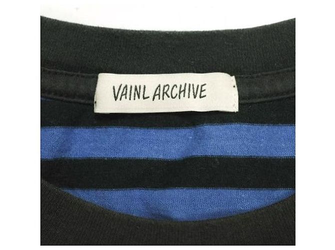 Autre Marque Camiseta de manga larga VAINL ARCHIVE de algodón Suvin Negro Azul - vista 3