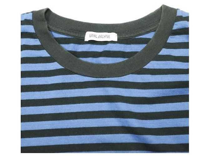 Autre Marque Camiseta de manga larga VAINL ARCHIVE de algodón Suvin Negro Azul - vista 4