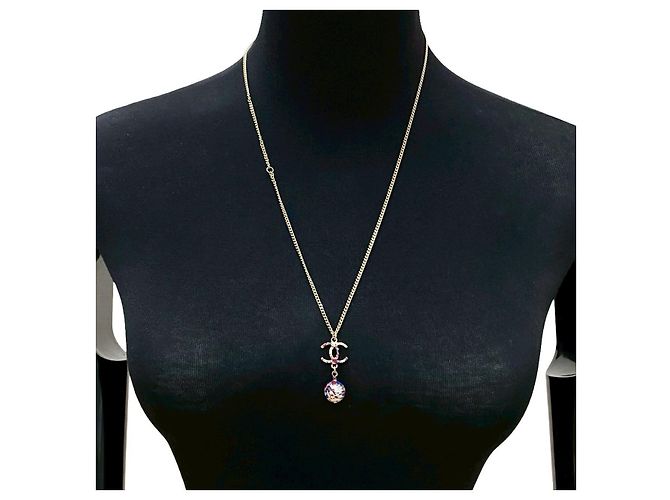Collar Chanel Coco Mark Dorado - vista 2