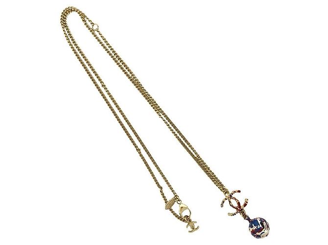 Collar Chanel Coco Mark Dorado - vista 5