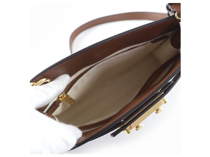 Borsa a tracolla 2way in pelle Bally Marrone - vista 9