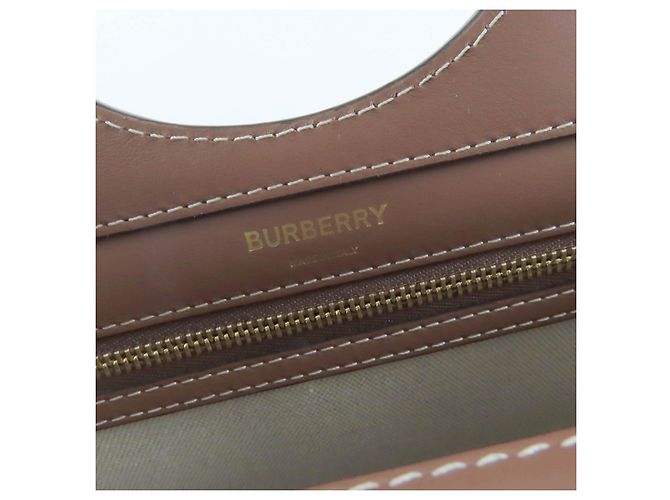 Borsa a tracolla 2way in tela di cotone e pelle Burberry Pocket Marrone - vista 11