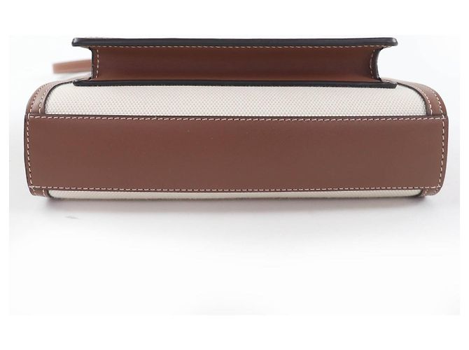 Borsa a tracolla 2way in tela di cotone e pelle Burberry Pocket Marrone - vista 4