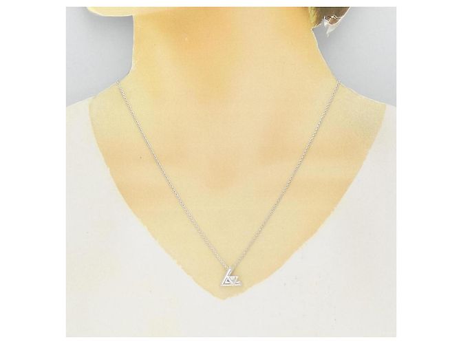 Collana Louis Vuitton Volt One PM 750 Oro Bianco e Diamanti Argento - vista 6