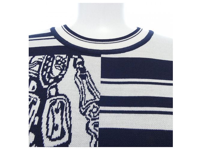 Hermès Vestido de mezcla de seda Hermes Negro Blanco - vista 6