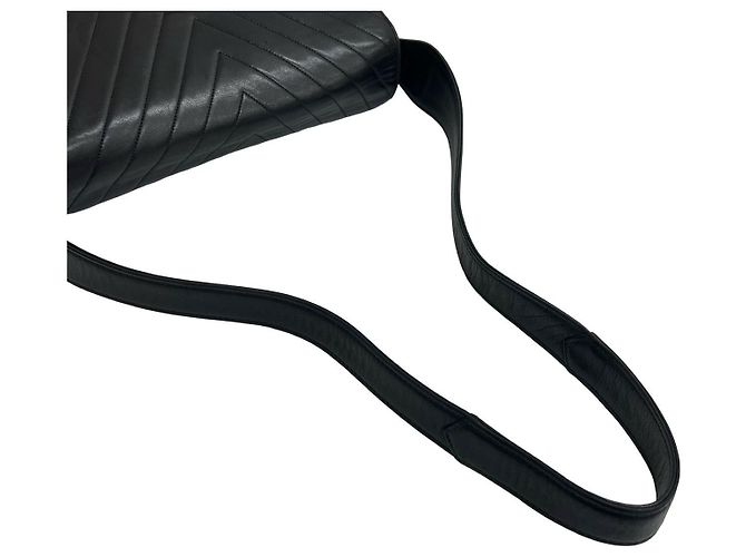 Borsa a tracolla Chanel in agnello Nero - vista 5