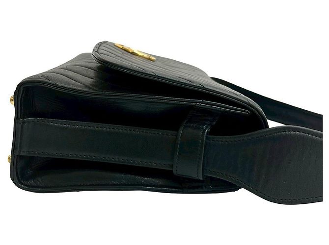 Borsa a tracolla Chanel in agnello Nero - vista 7
