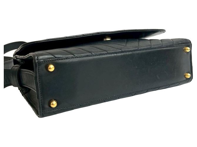 Borsa a tracolla Chanel in agnello Nero - vista 8