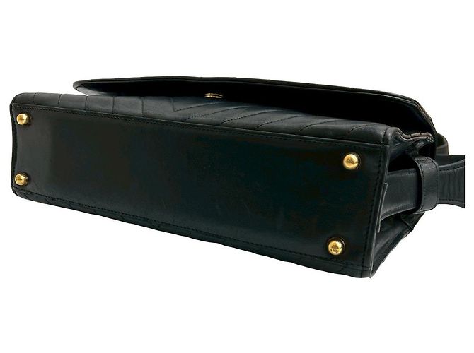 Borsa a tracolla Chanel in agnello Nero - vista 9