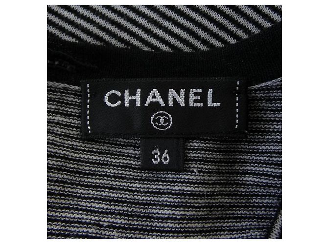 Top de rayas Chanel Negro - vista 4