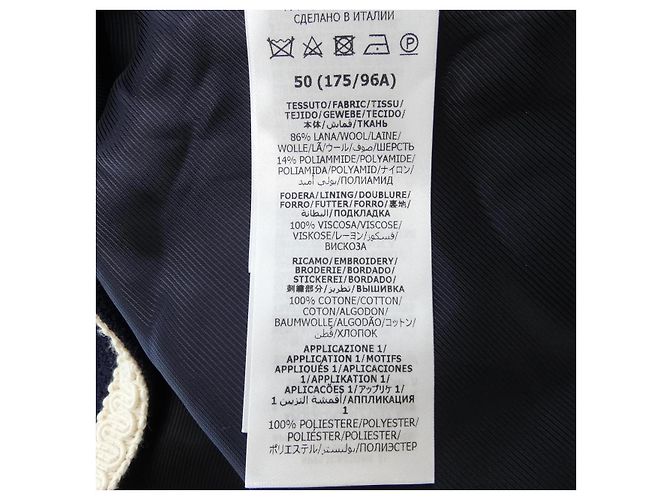 Chaqueta Gucci sin cuello Azul Azul marino - vista 3