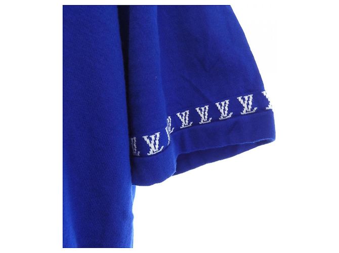 Punto de Algodón Louis Vuitton Signature Azul - vista 6