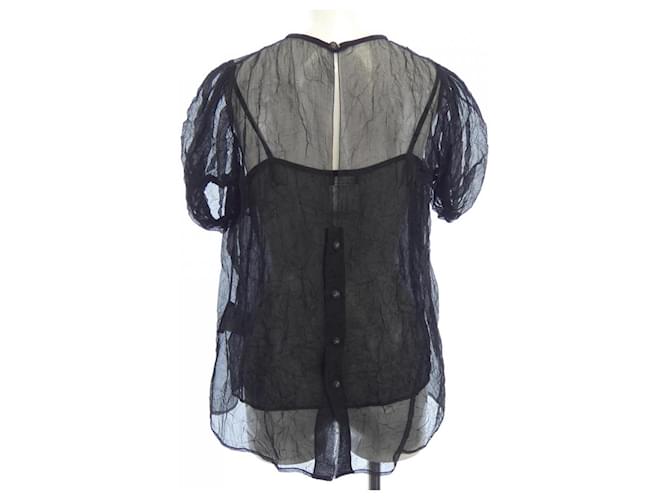Top de seda Chanel Negro - vista 2